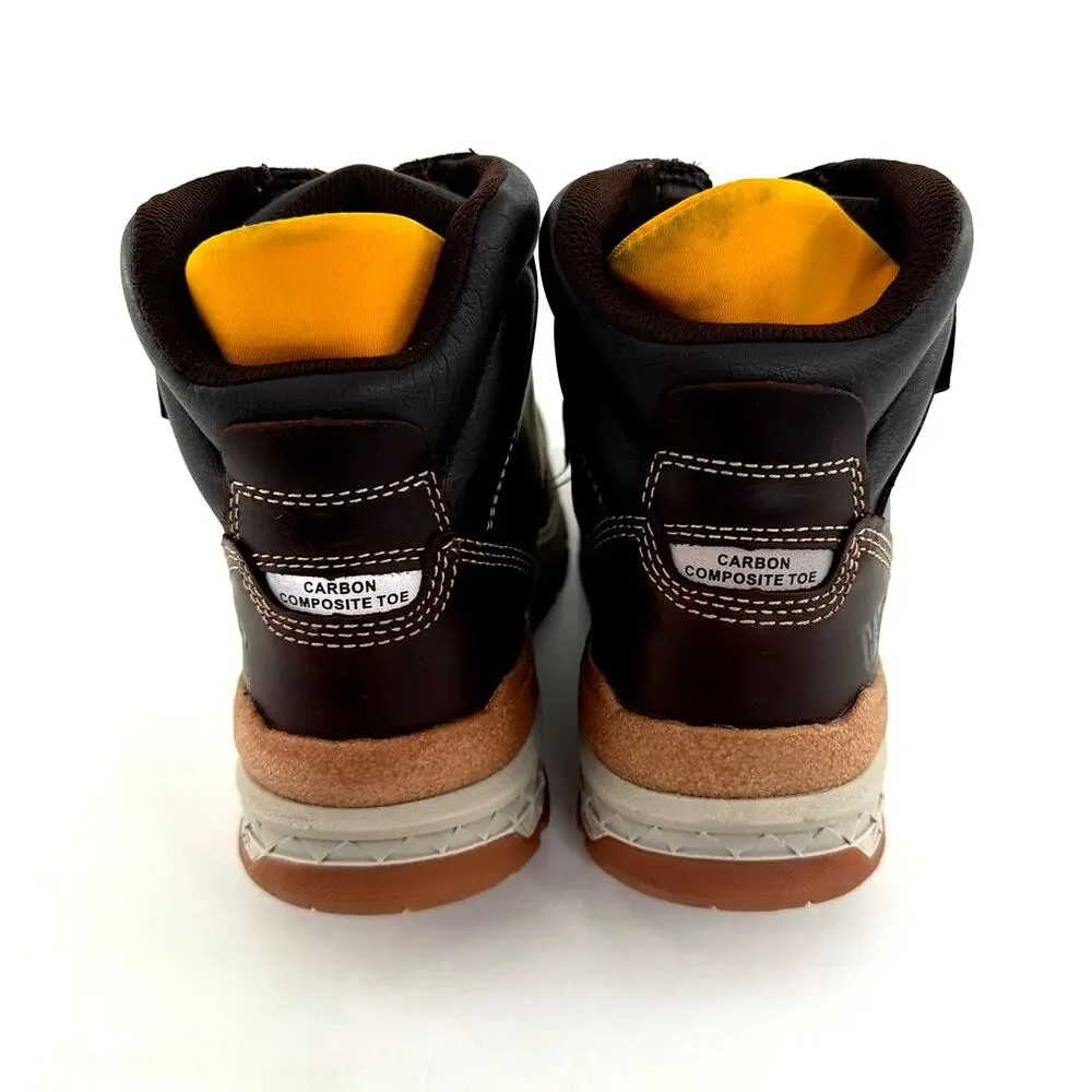 Caterpillar Men's Friar Brown Impact Safety Toe Waterproof Work Boots Size 11